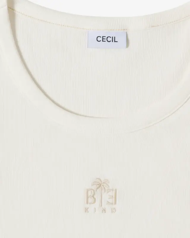 Cecil Top with Embroidery - Vanilla White