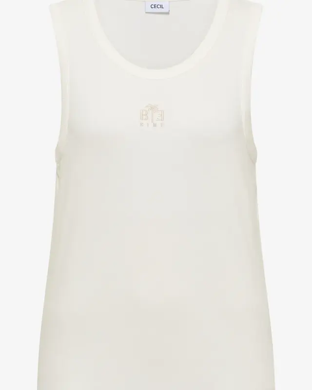 Cecil Top mit Stickerei - Vanilla White