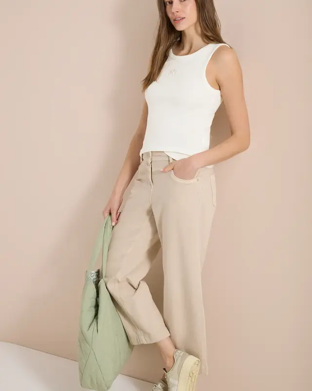 Cecil Top mit Stickerei - Vanilla White