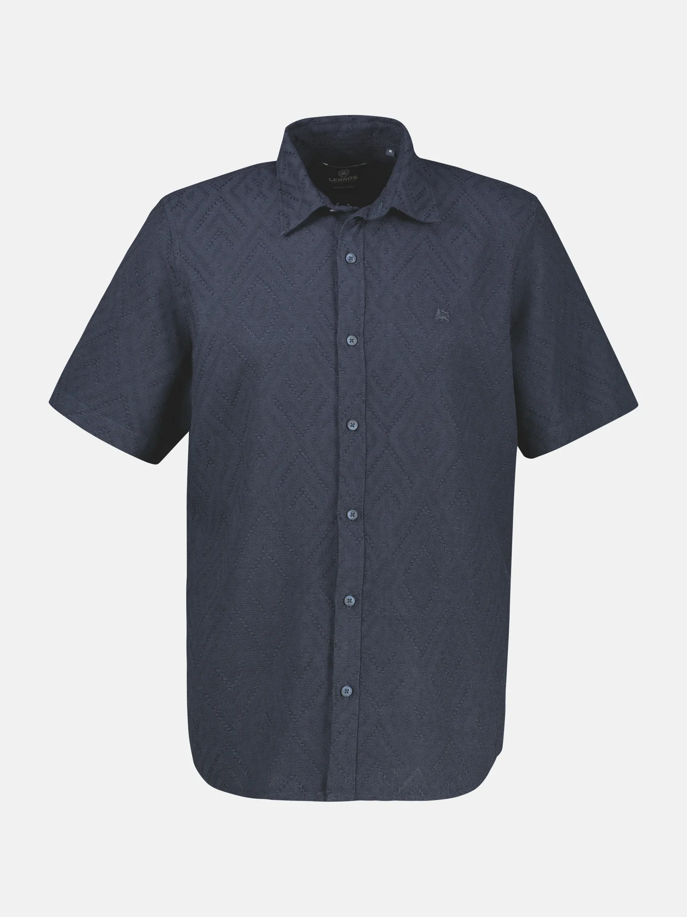 Lerros Structuur Overhemd - Classic Navy