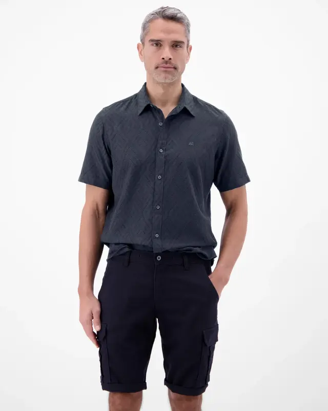 Lerros Struktur Hemd - Classic Navy