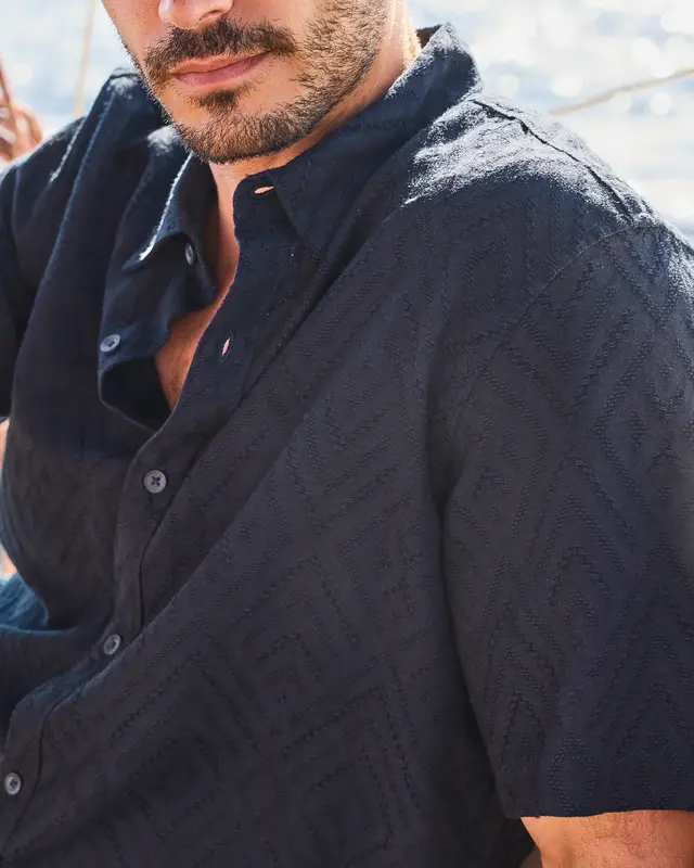 Lerros Structured Shirt - Classic Navy
