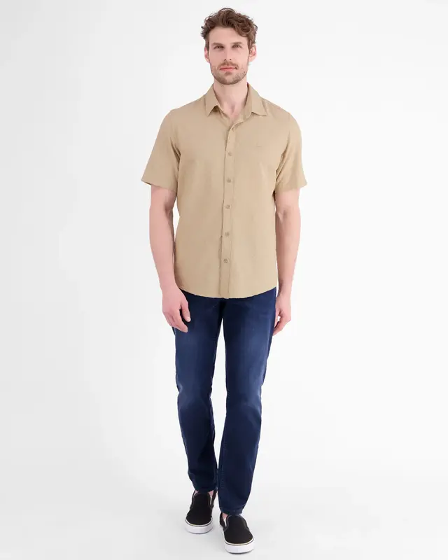 Lerros Structuur Overhemd - Gravel Beige