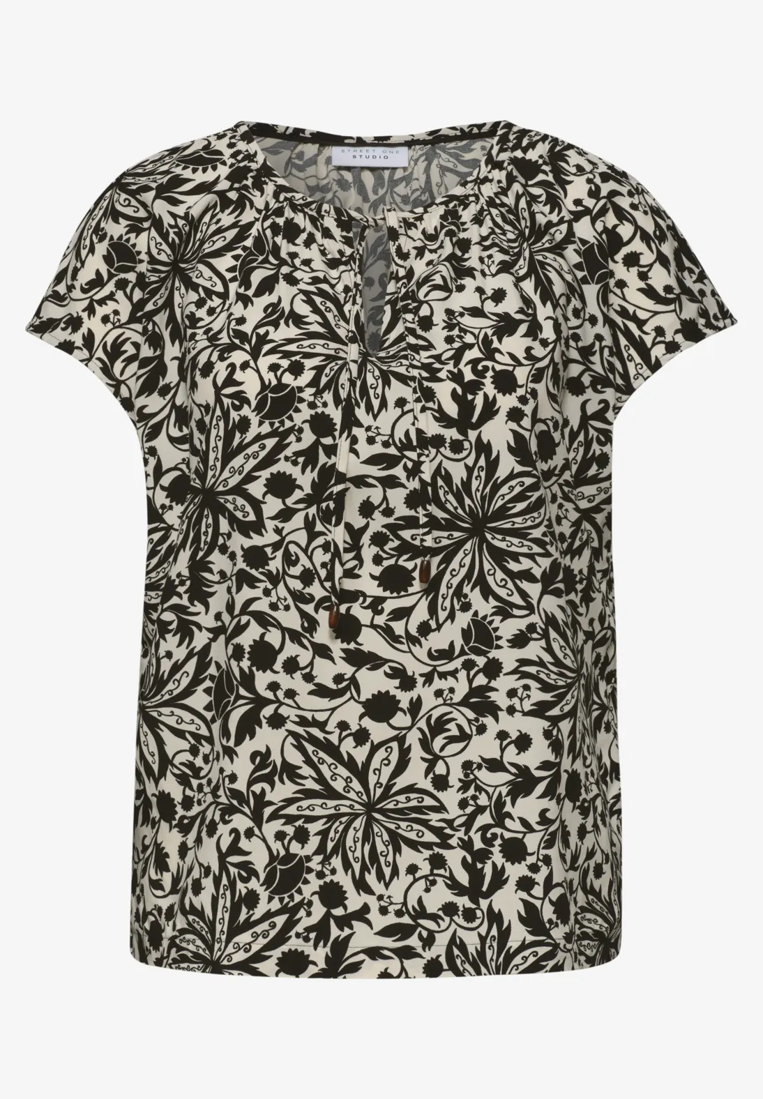 Street One Studio Print Blouse - Black