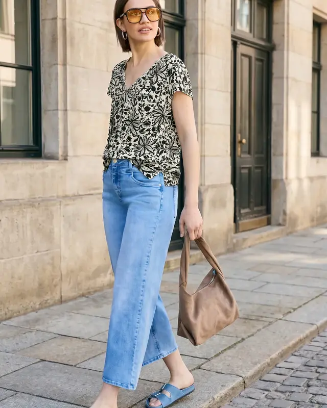 Street One Studio Print Blouse - Black
