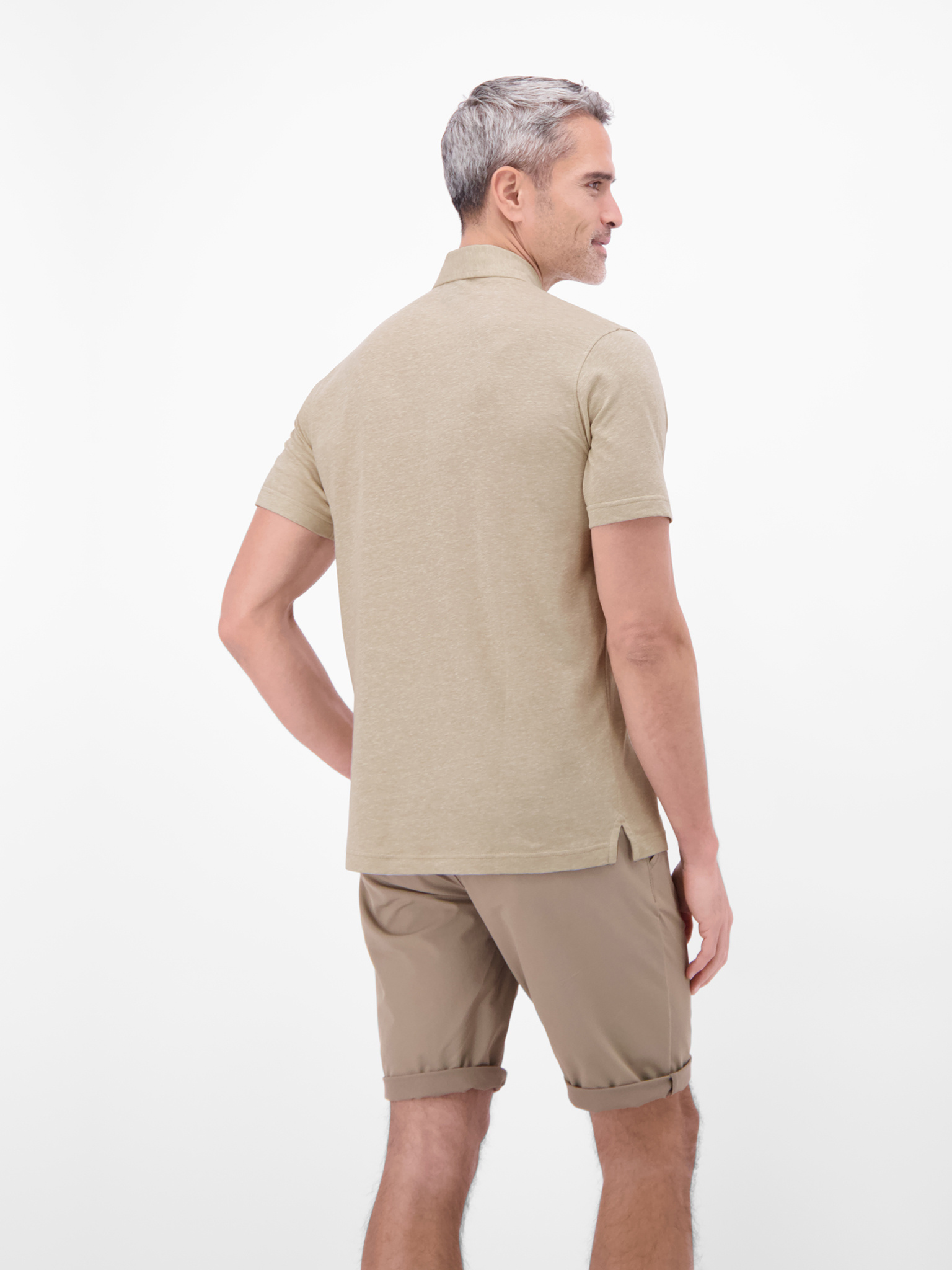 Lerros Poloshirt Cotton-Linenmix - Gravel Beige