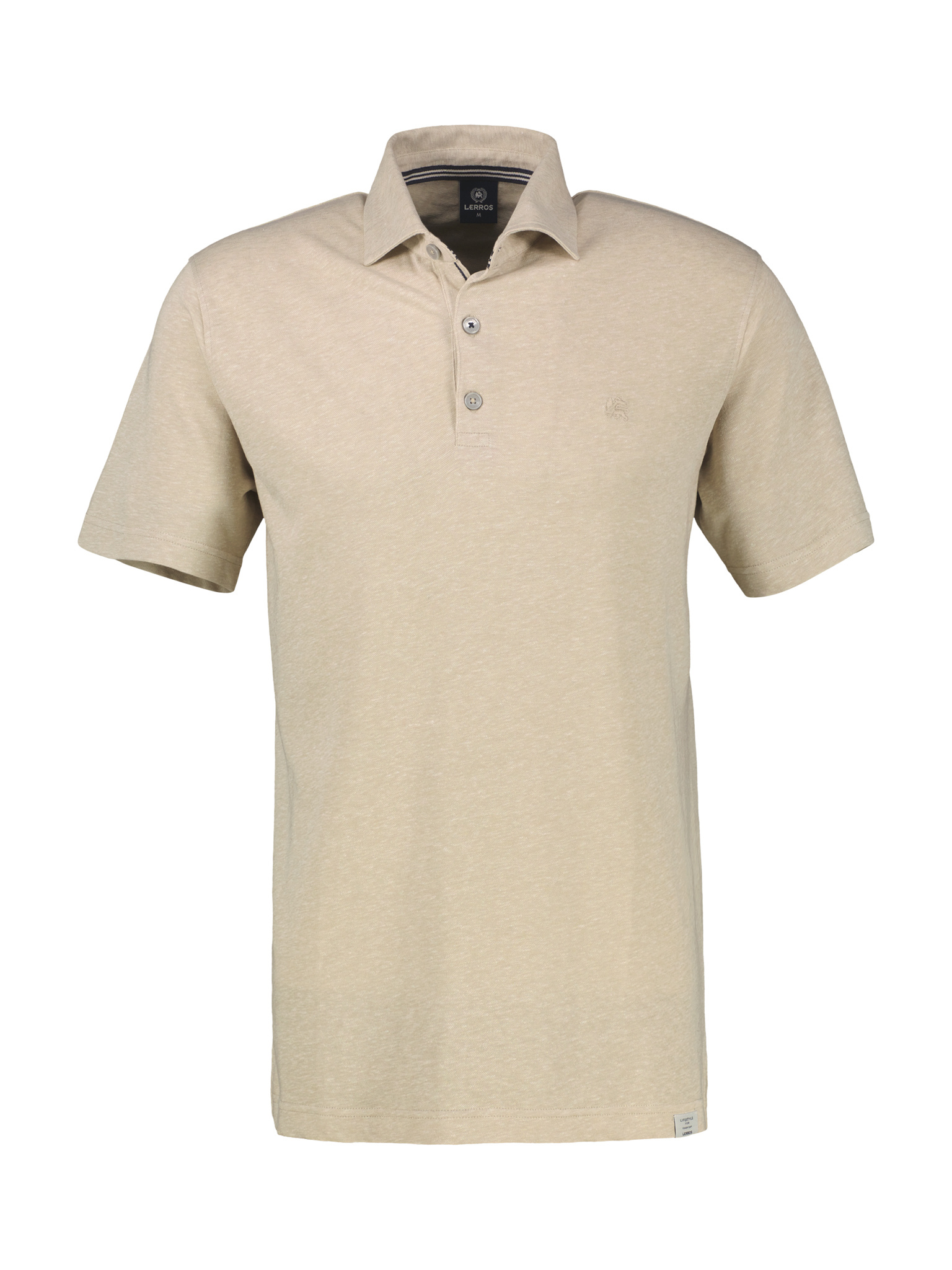Lerros Poloshirt Cotton-Linenmix - Gravel Beige