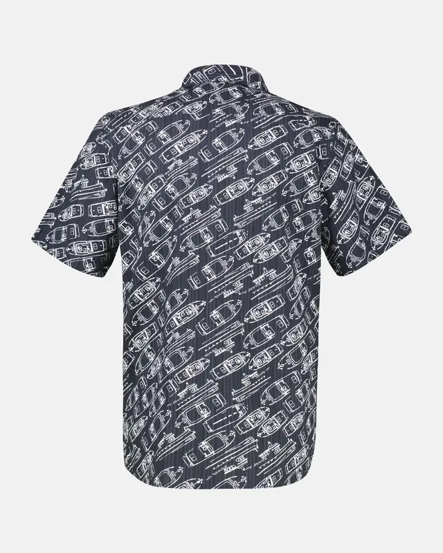 Lerros Hemd Maritimen Print - Classic Navy
