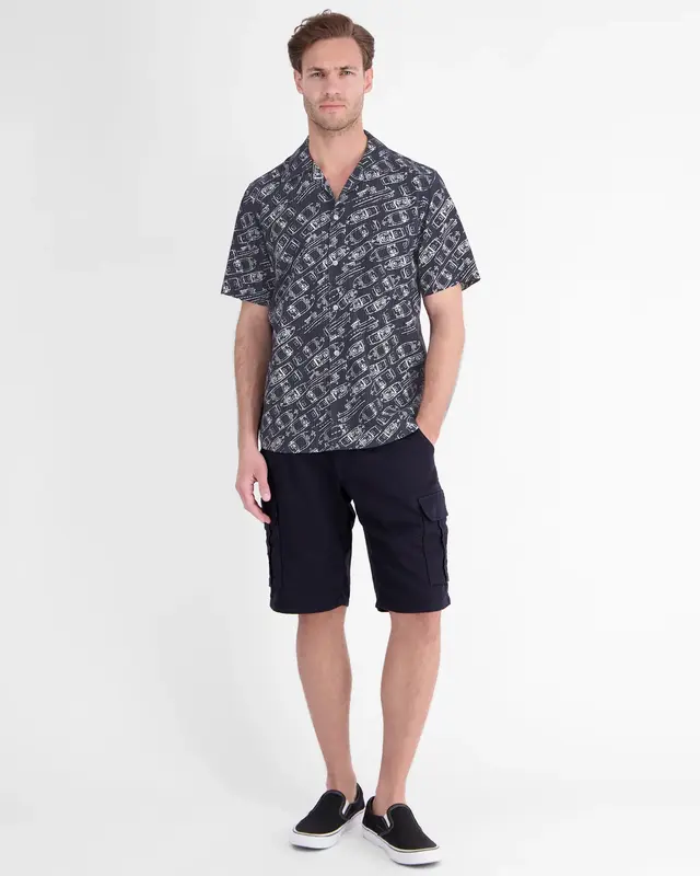 Lerros Shirt Maritime Print - Classic Navy