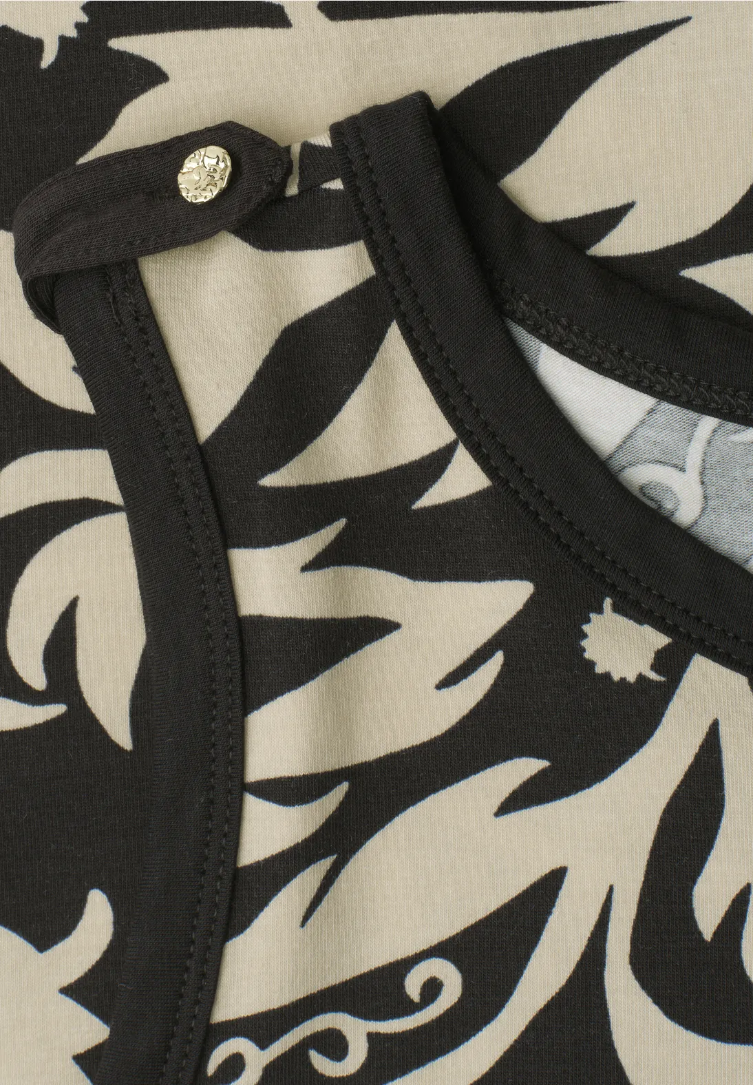 Street One Studio Top with Button Detail - Black