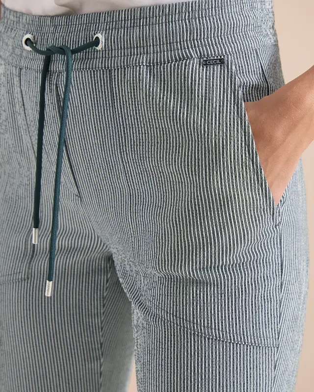 Cecil Seersucker Hose - Palm Breeze Green