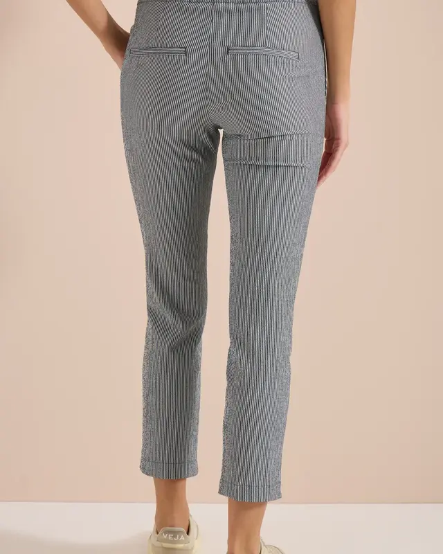 Cecil Seersucker Broek - Palm Breeze Green
