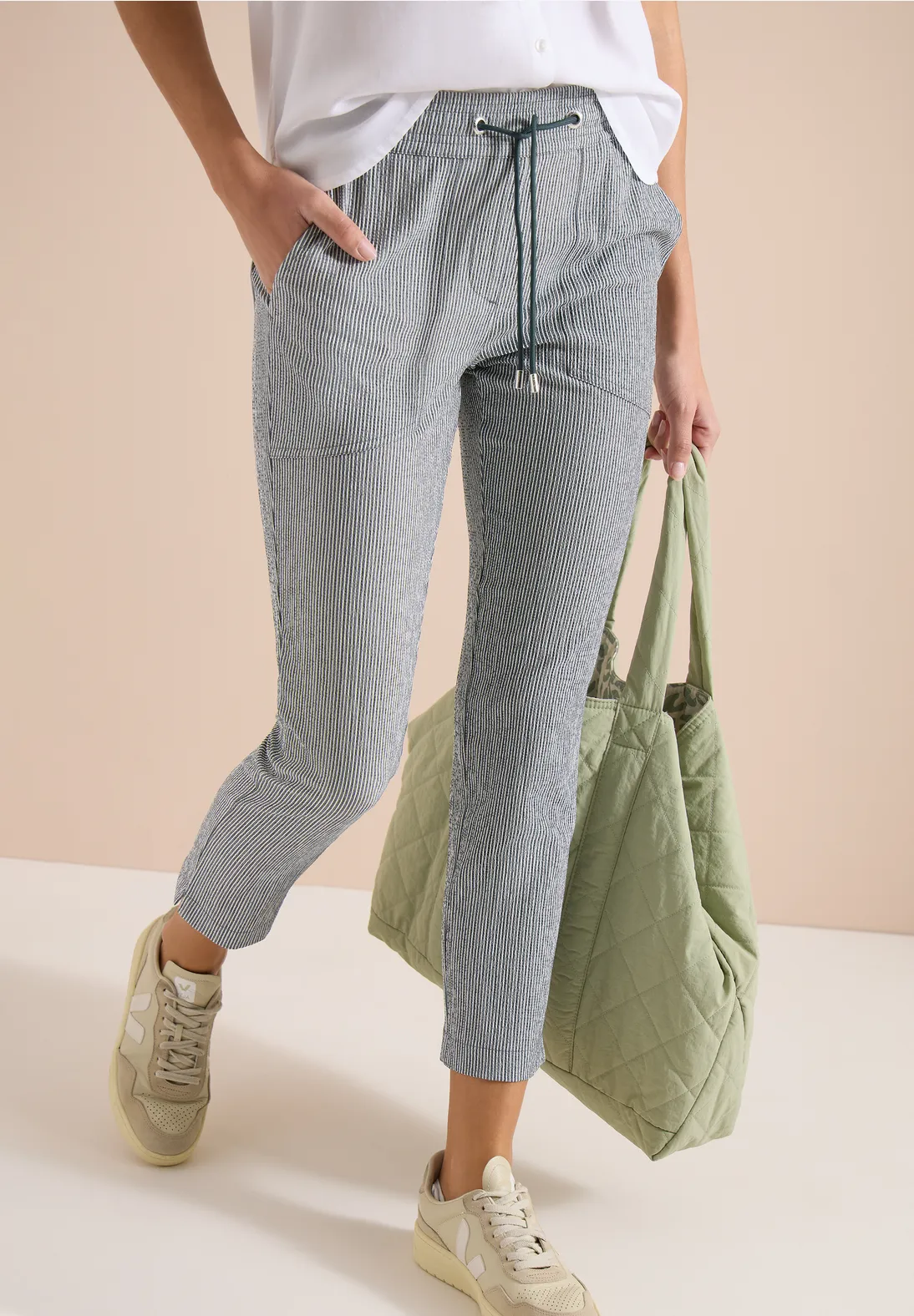 Cecil Seersucker Hose - Palm Breeze Green