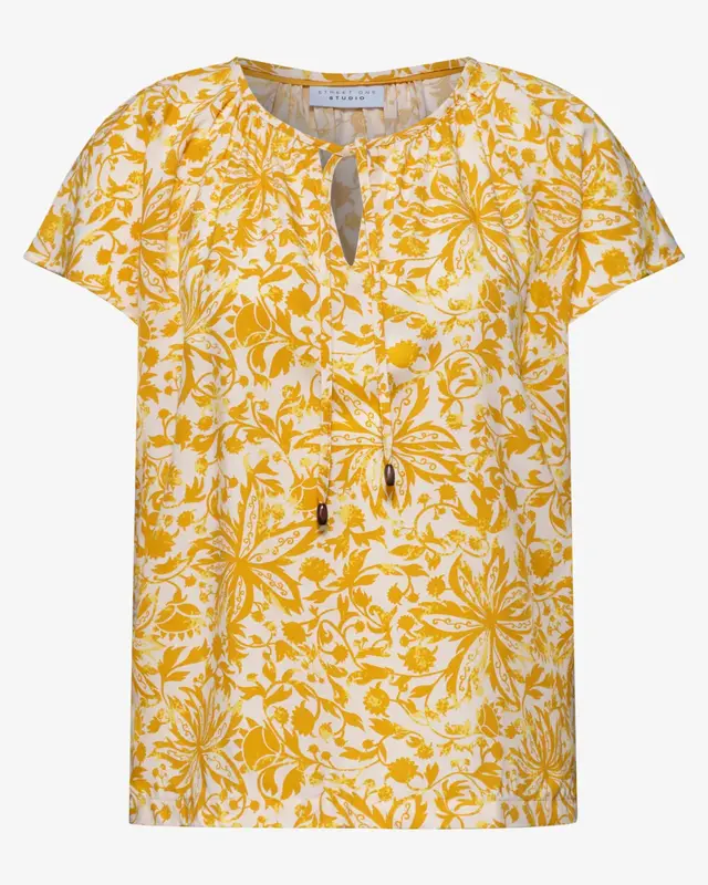 Street One Studio Print Blouse - Earthy Yellow