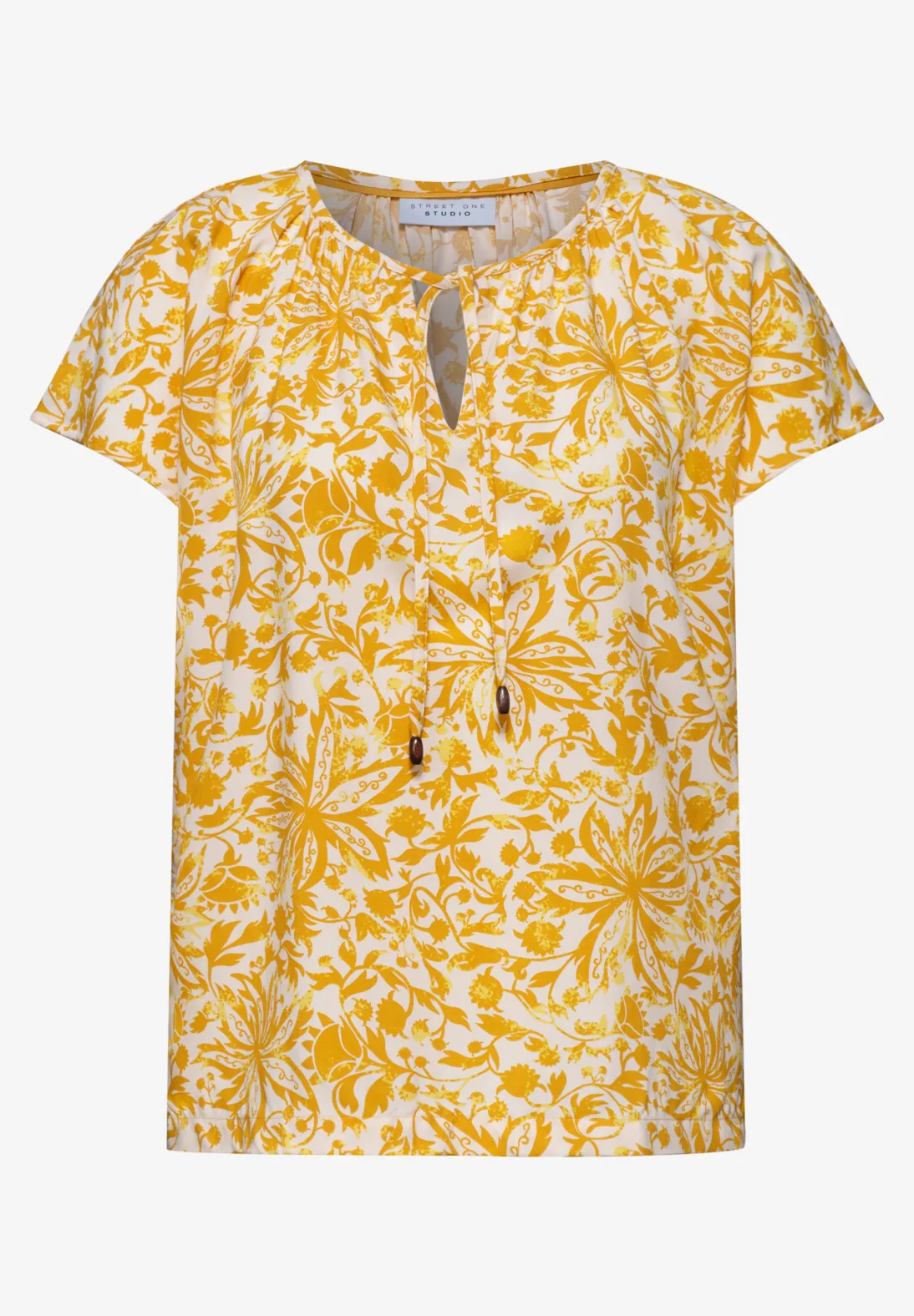 Street One Studio Print Bluse - Earthy Yellow