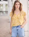 Street One Studio Print Bluse - Earthy Yellow