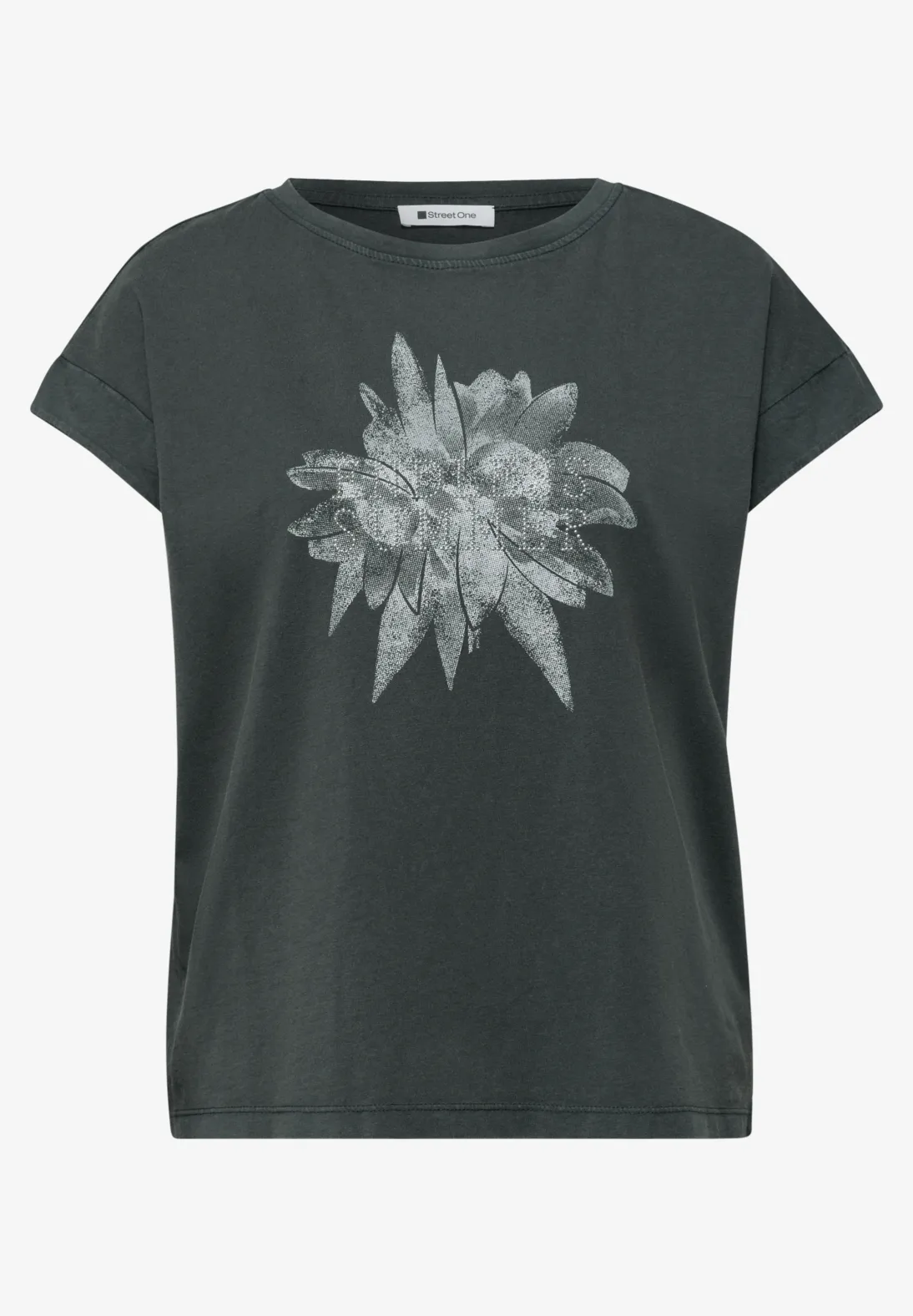 Street One Shirt with Artwork - Deep Bound Green