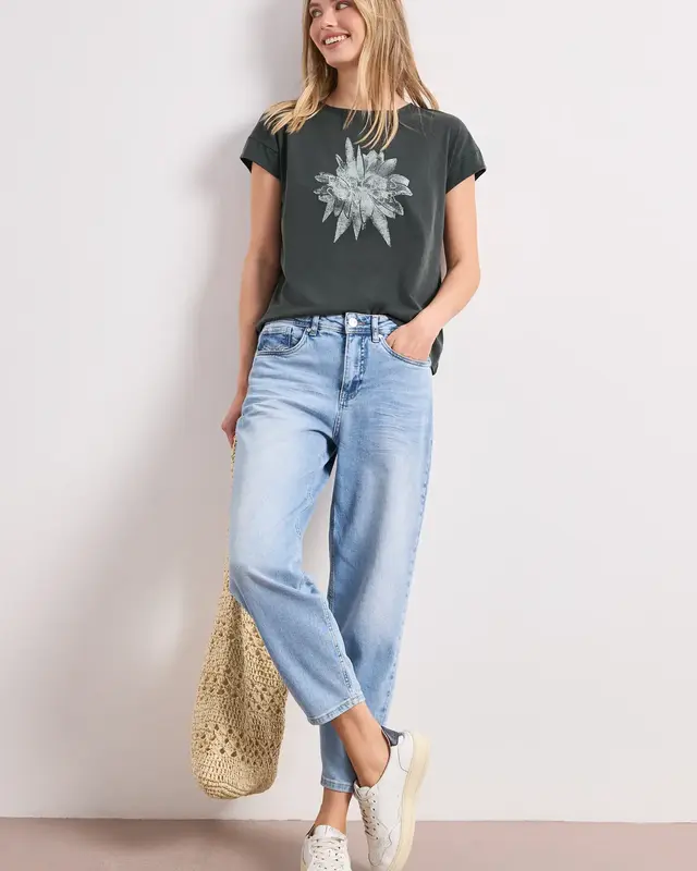 Street One Shirt mit Artwork - Deep Bound Green