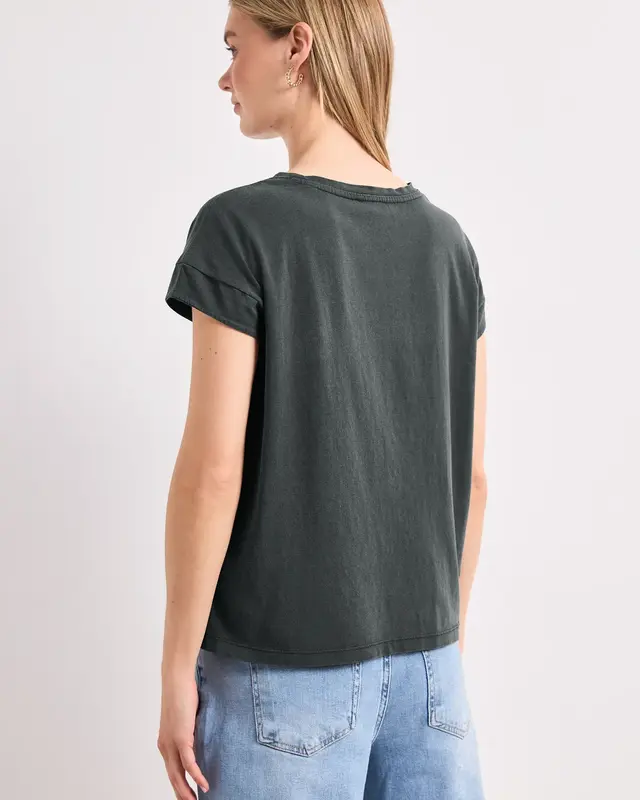 Street One Shirt met Artwork - Deep Bound Green