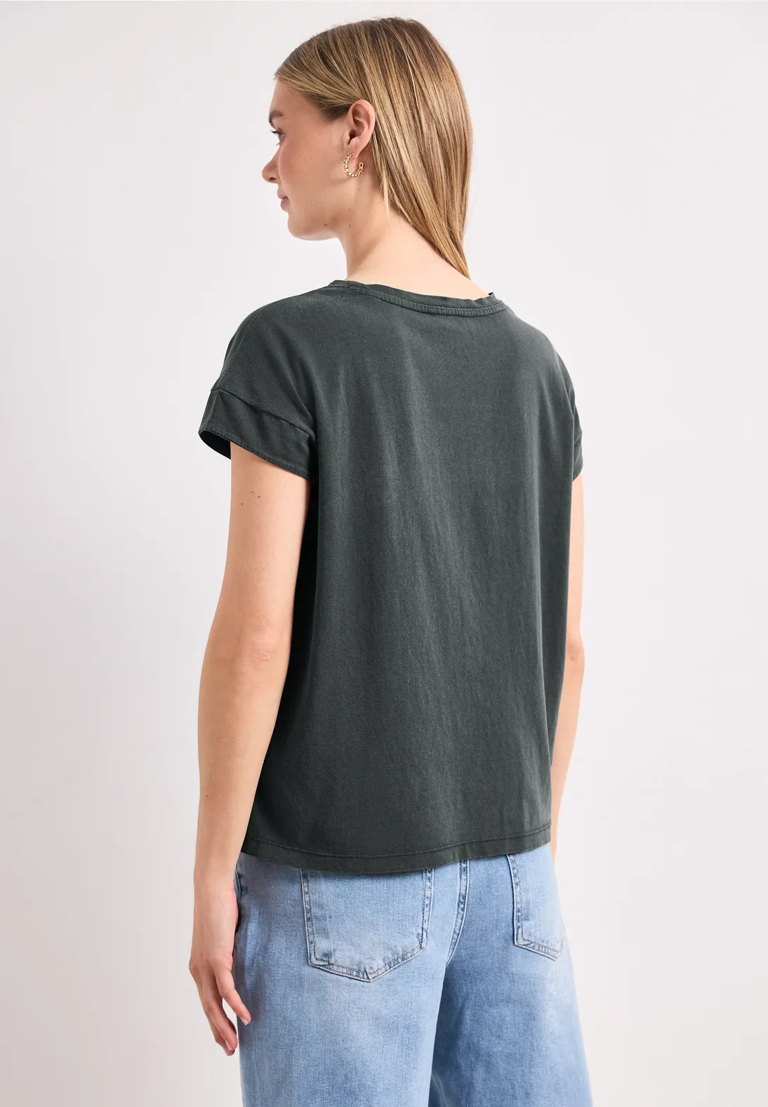 Street One Shirt with Artwork - Deep Bound Green