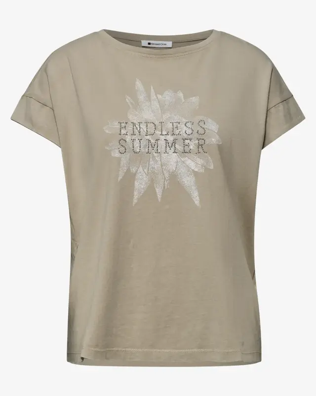 Street One Shirt with Artwork - Timeless Beige