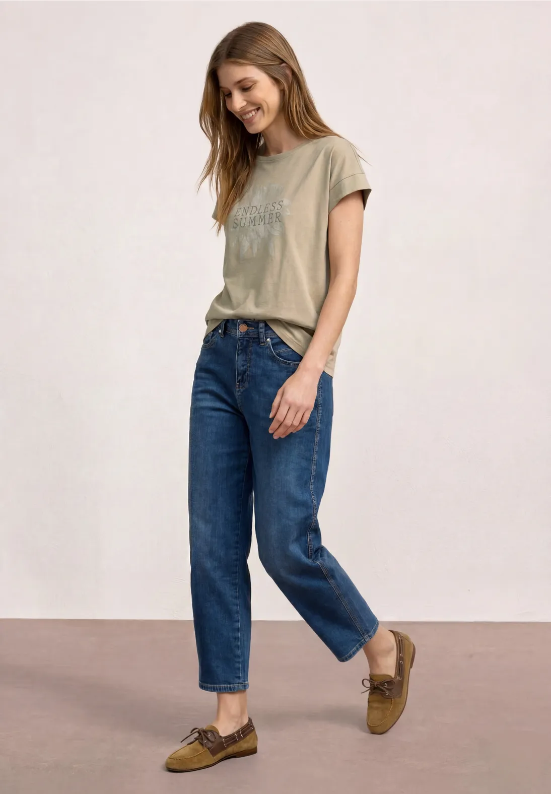 Street One Shirt with Artwork - Timeless Beige
