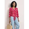Print Blouse Knotdetail - Salsa Red