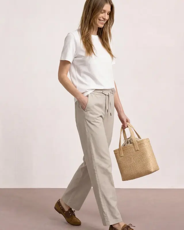 Street One High Waist Pants - Clay Sand