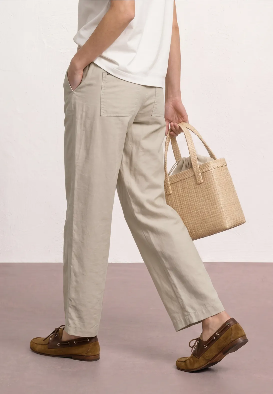 Street One High Waist Hose - Clay Sand