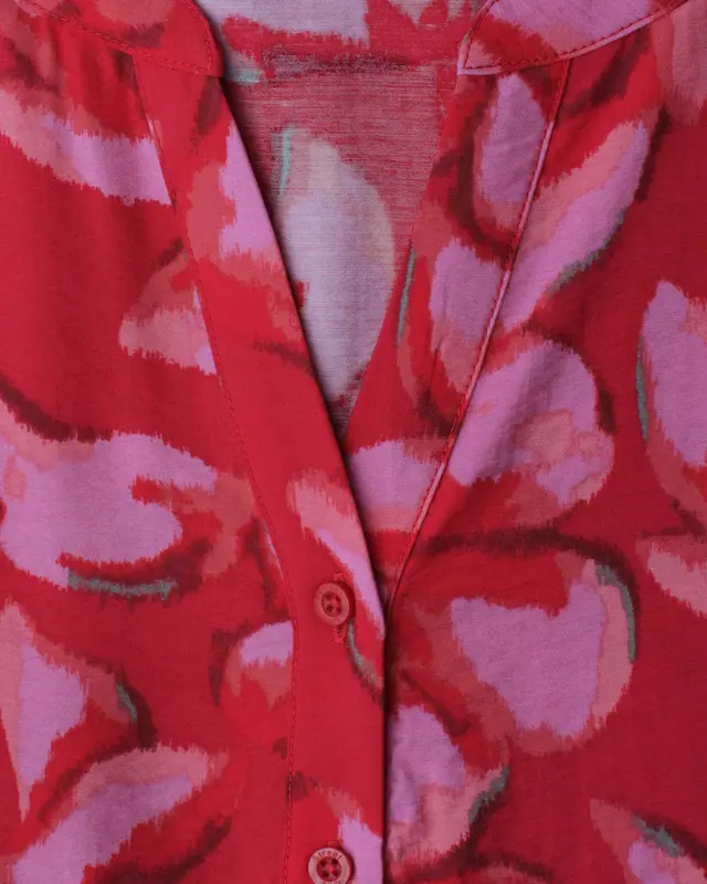 Street One Midi Kleid mit Print - Salsa Red