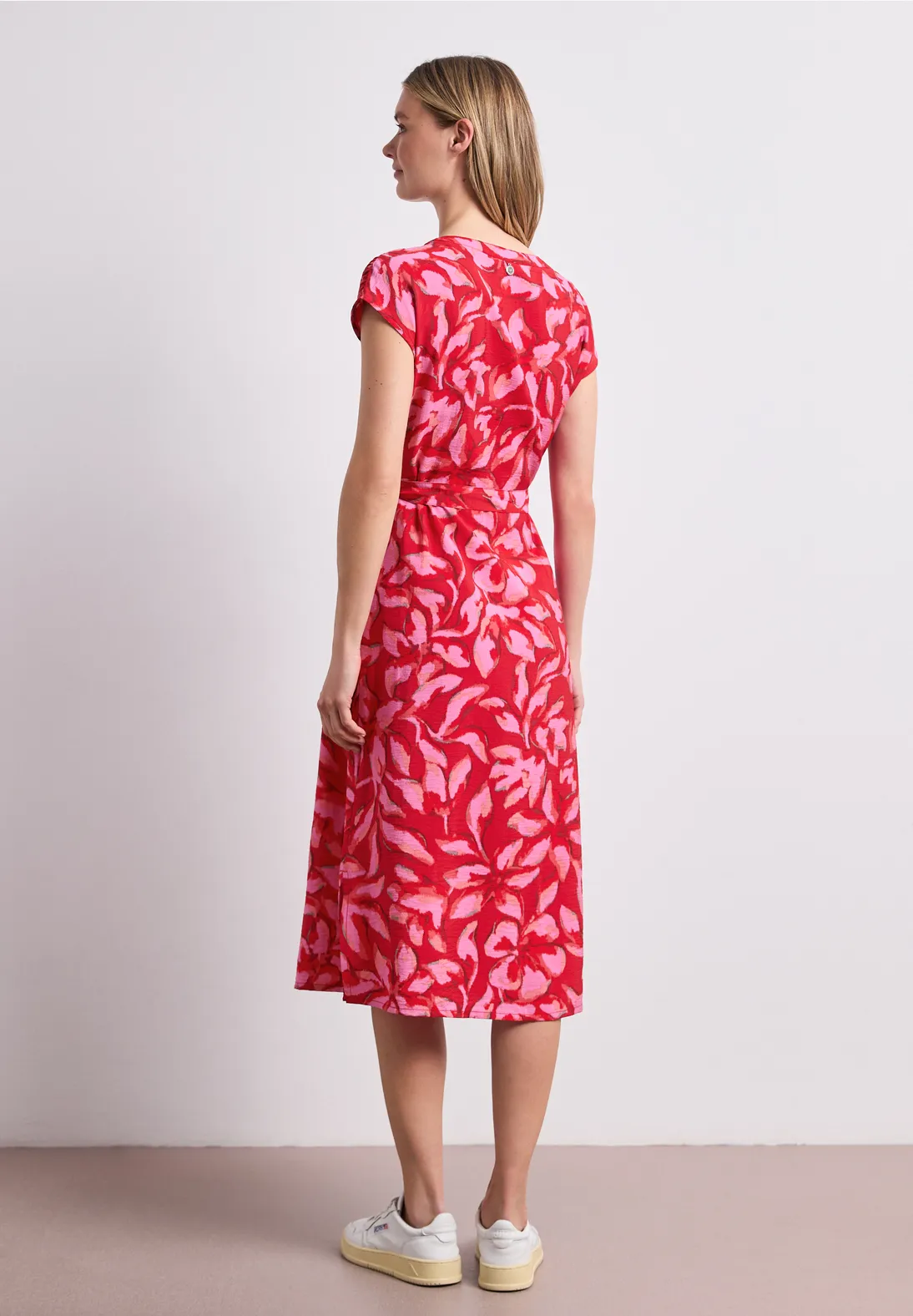 Street One Midi Kleid mit Print - Salsa Red