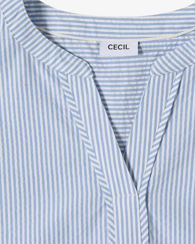 Cecil Blusentop Seersucker - Blouse Blue
