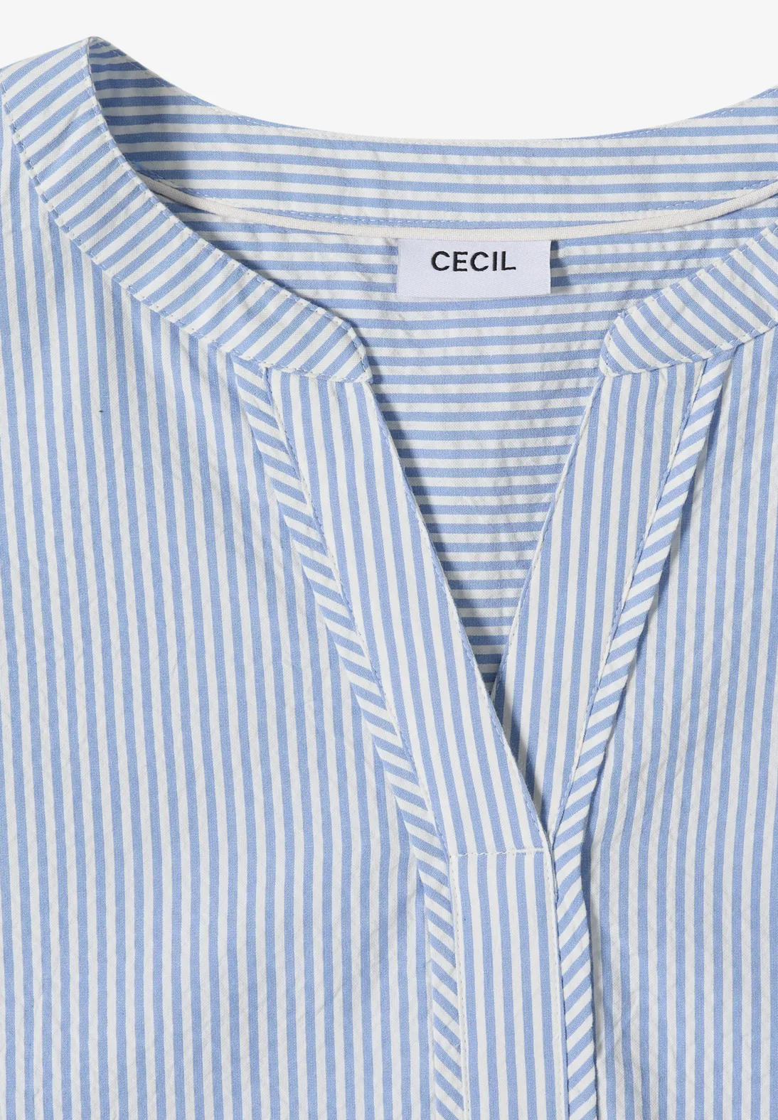 Cecil Blusentop Seersucker - Blouse Blue