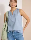 Cecil Blousetop Seersucker - Blouse Blue