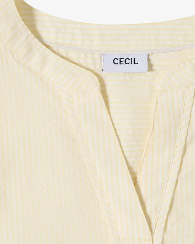 Cecil Blusentop Seersucker - Light Buttermilk Yellow