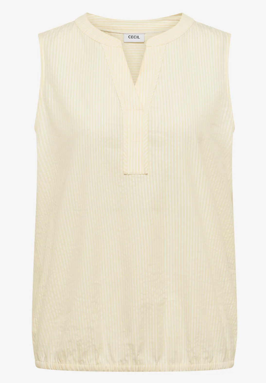 Cecil Blusentop Seersucker - Light Buttermilk Yellow