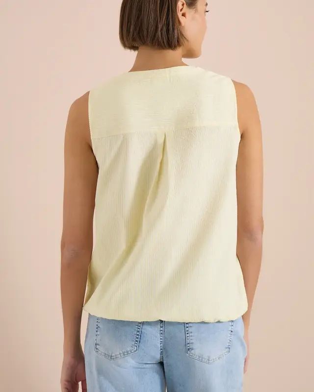 Cecil Blusentop Seersucker - Light Buttermilk Yellow