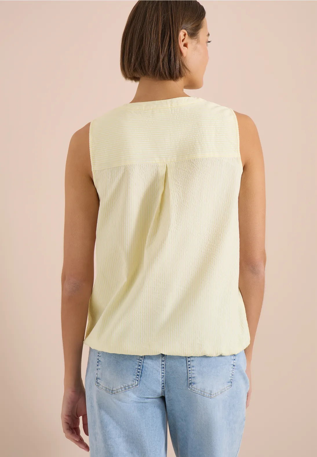 Cecil Blousetop Seersucker - Light Buttermilk Yellow