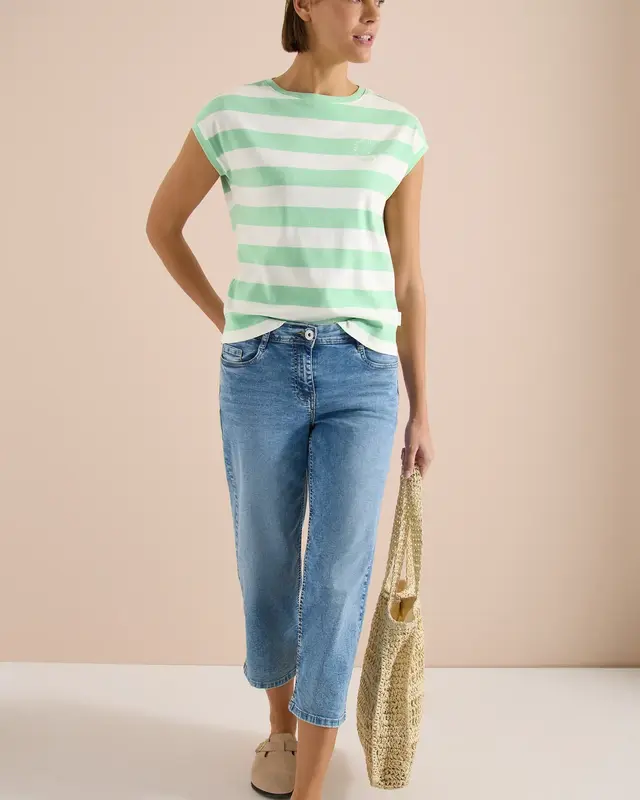 Cecil Shirt with Stripes - Juicy Lime