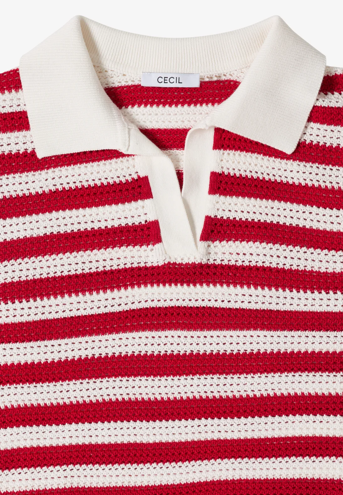 Cecil Poloshirt Mesh - Glazed Apple Red
