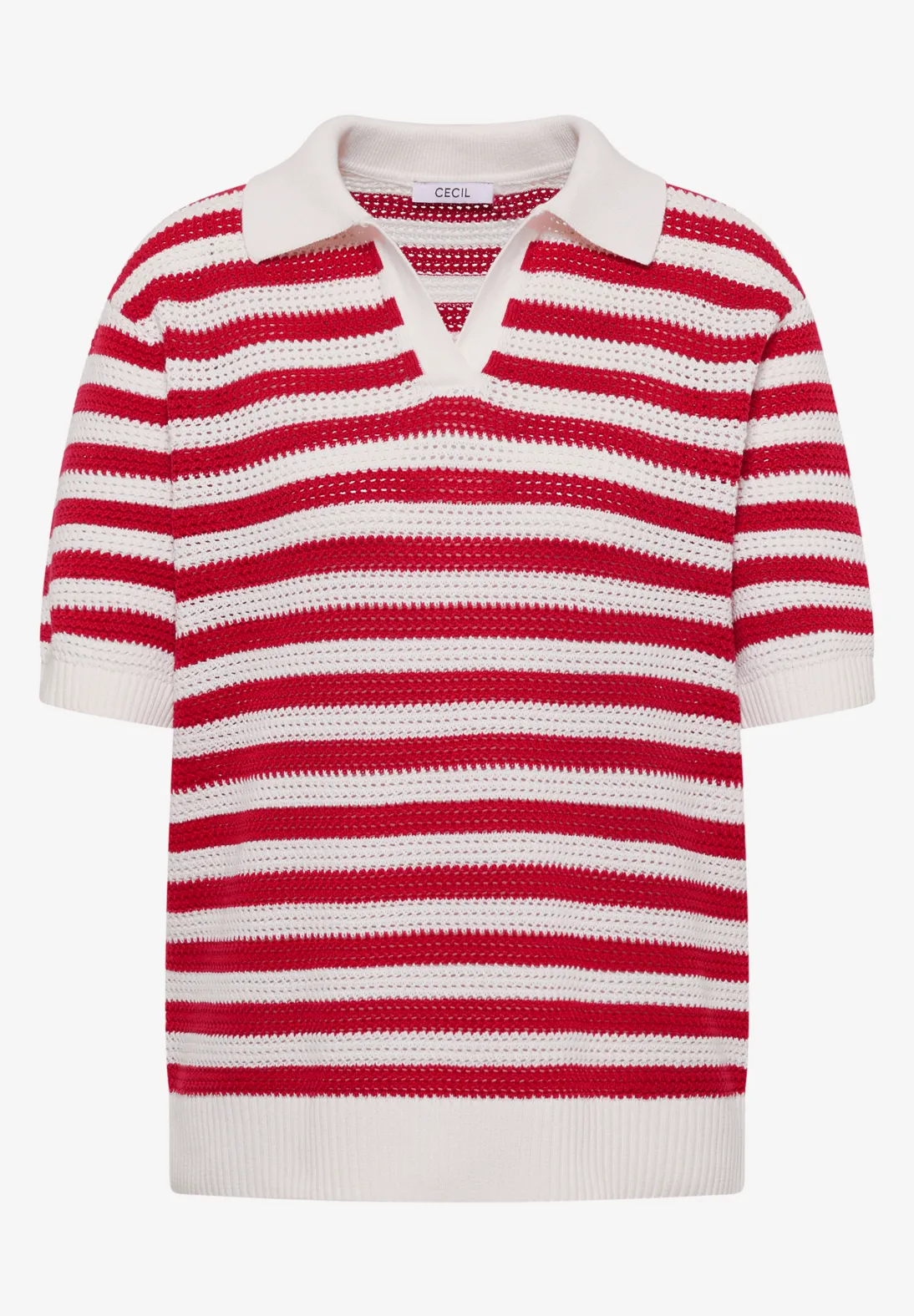 Cecil Poloshirt Mesh - Glazed Apple Red