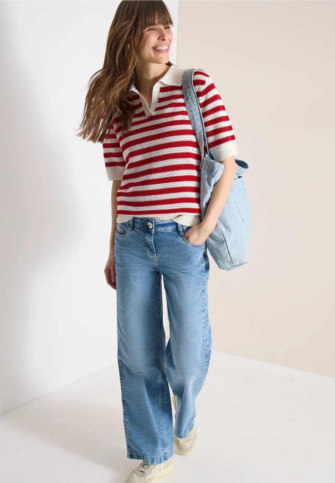 Cecil Poloshirt in Mesh Kwaliteit - Glazed Apple Red