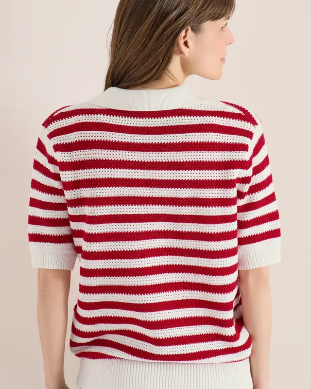 Cecil Poloshirt in Mesh Kwaliteit - Glazed Apple Red