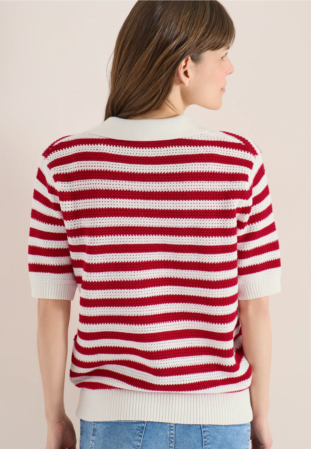 Cecil Poloshirt in Mesh Kwaliteit - Glazed Apple Red