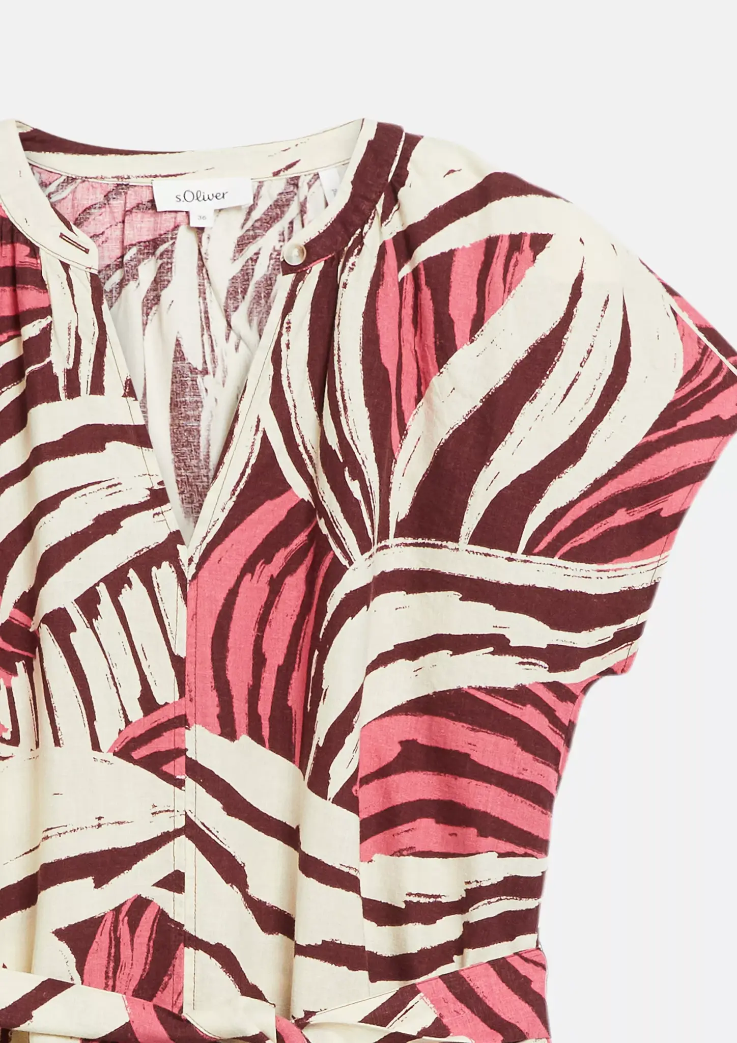 S. Oliver Linenmix Dress - Pink