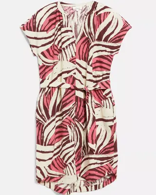S. Oliver Leinenmix Kleid - Pink