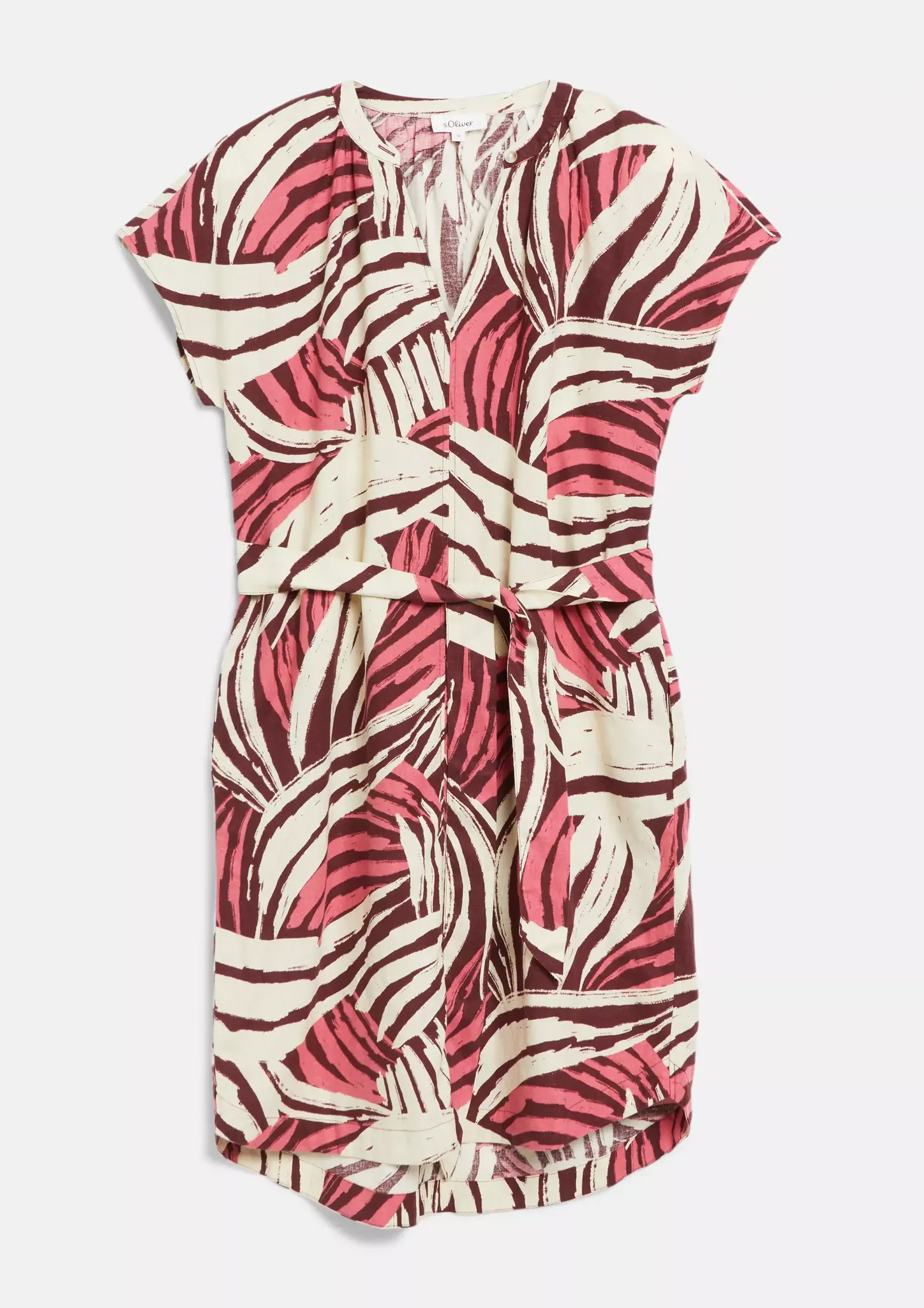 S. Oliver Linenmix Dress - Pink