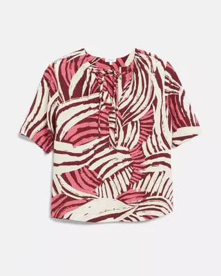 S. Oliver Print Bluse - Pink