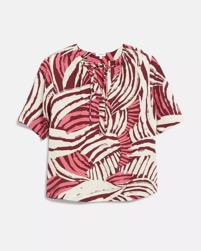 S. Oliver Print Bluse - Pink