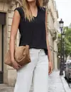 Street One Studio Top with V-Neckline - Black
